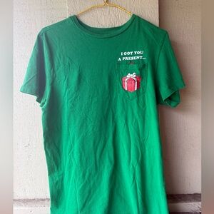 Fifth Sun Vibrant Green Cotton poop present christmas Tee small